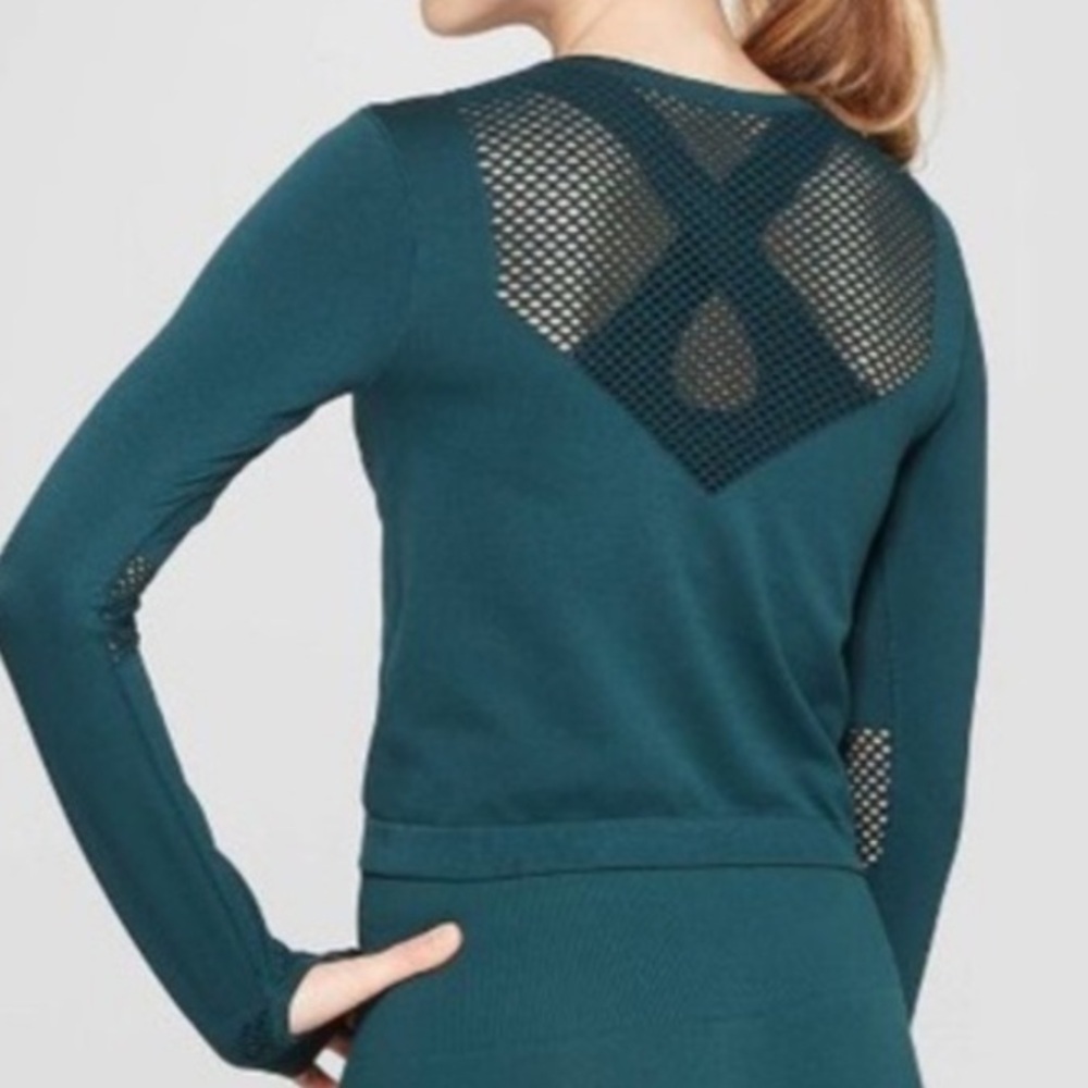 JoyLab Long Sleeve Mesh Top